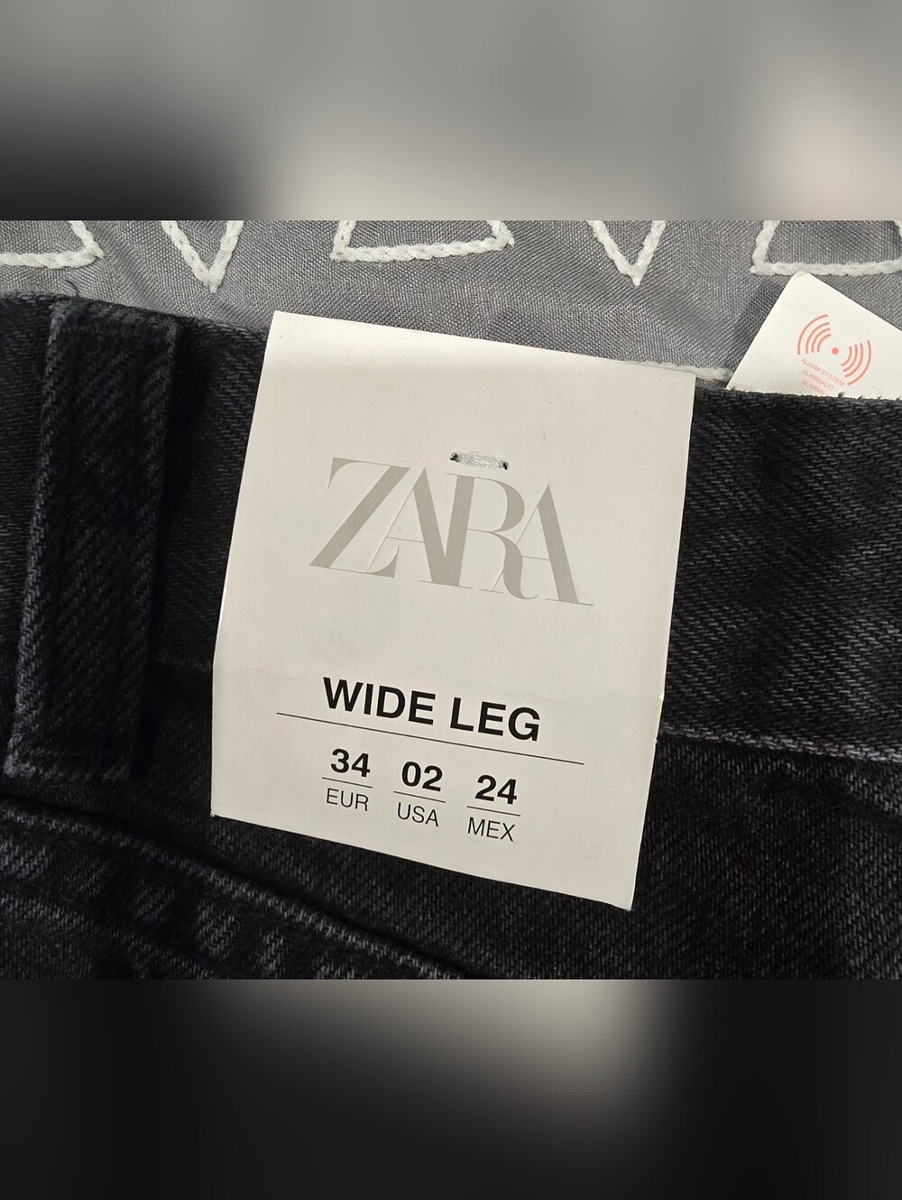 Zara High Waisted Wide Leg Black Jeans Size 2 - Picture 6 of 10
